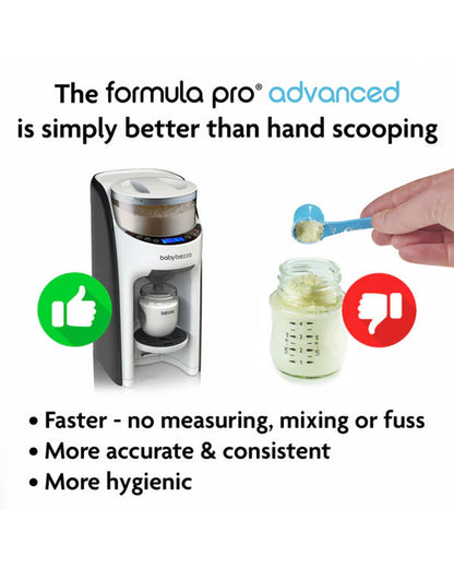 Baby Brezza Formula Pro Advanced Formula Dispenser-Instant Warm Formula with 3 Temperature Settings-Adjustable Serving Size(60-300 ml)-Accurate Mixing-Airtight Formula Storage-Removable & Dishwasher Safe Water Tank