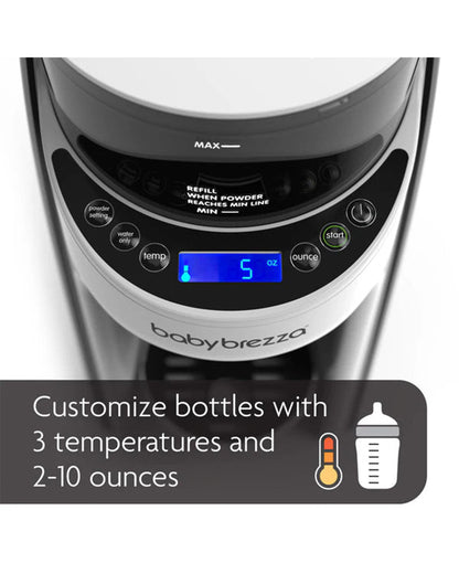 Baby Brezza Formula Pro Advanced Formula Dispenser-Instant Warm Formula with 3 Temperature Settings-Adjustable Serving Size(60-300 ml)-Accurate Mixing-Airtight Formula Storage-Removable & Dishwasher Safe Water Tank