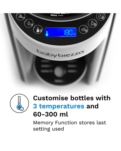 Baby Brezza Formula Pro Advanced Formula Dispenser-Instant Warm Formula with 3 Temperature Settings-Adjustable Serving Size(60-300 ml)-Accurate Mixing-Airtight Formula Storage-Removable & Dishwasher Safe Water Tank