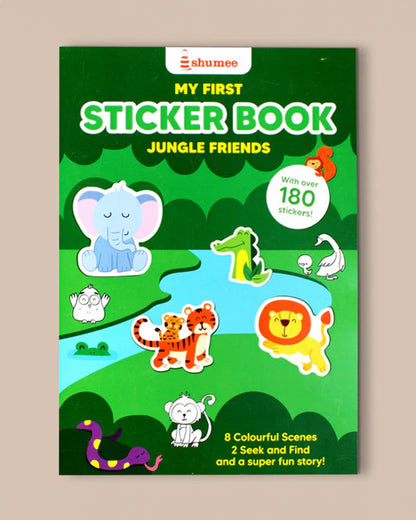 Shumee Jungle Friends Sticker Book-180 stickers Art and Craft Kit-18M+