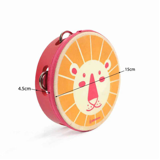 Shumee Wooden Musical Lion Tambourine Musical Toy-12M+