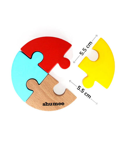 Shumee Wooden Puzzle Duo-Square and Circular Puzzle-Learning and Educational Toys-12M+
