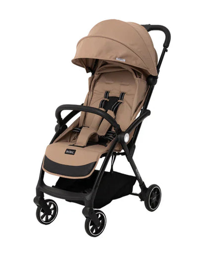 Leclerc Magic Fold Plus Lightweight Stroller-Air Cabin Friendly-Flat Reclining Seat-One Touch Fold-Includes Rain Cover, Travel Bag & Cup Holder-2 Year Warranty-for 6M to 5Y (Upto 22Kg)-Sand