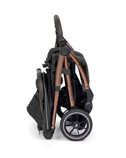 Leclerc Influencer XL Stroller-Air Cabin Friendly-Flat Reclining Seat-One Touch Fold-With Large Frame and Wheels-Includes Travel Bag-2 Years Warranty-for 6M to 5Y (Upto 22Kg)-Black Brown