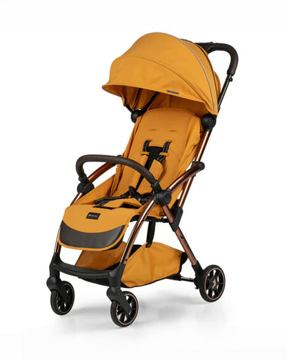 Leclerc Influencer Air Lightweight Baby Stroller-Air Cabin Friendly-One Touch Fold-With Free Gift Hamper-2 Years Warranty-For 6M to 5Y (Upto 22 Kg)-Golden Mustard