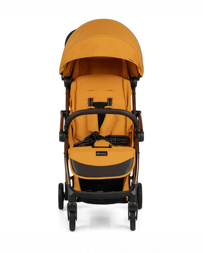 Leclerc Influencer Air Lightweight Baby Stroller-Air Cabin Friendly-One Touch Fold-With Free Gift Hamper-2 Years Warranty-For 6M to 5Y (Upto 22 Kg)-Golden Mustard