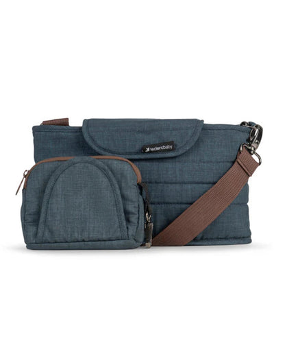 Leclerc Luxury Organiser-With Two Large Bottle Compartments & Magnetic Flap-Denim Blue