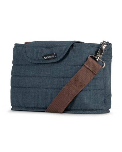 Leclerc Luxury Organiser-With Bottle Compartments & Magnetic Flap-Denim Blue