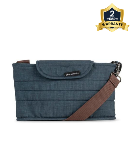 Leclerc Luxury Organiser-With Two Large Bottle Compartments & Magnetic Flap-Denim Blue