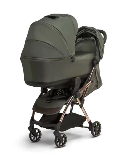 Leclerc Bassinet with 3 Position Recline-Compact Fold-Compatible with all Leclerc Strollers-Adapters Included-For 0 to 6M-Army Green