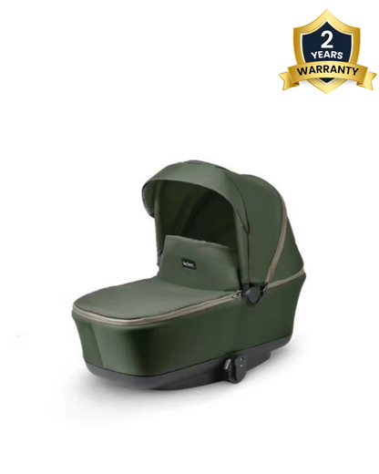 Leclerc Bassinet with 3 Position Recline-Compact Fold-Compatible with all Leclerc Strollers-Adapters Included-For 0 to 6M-Army Green