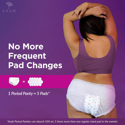 Azah Disposable Period Panty-S to M-For Postpartum Recovery-Leak-Free & Overnight Protection