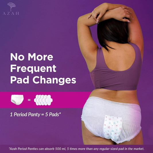 Azah Disposable Period Panty-S to M-For Postpartum Recovery-Leak-Free & Overnight Protection