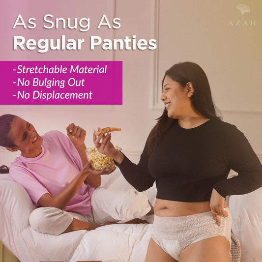 Azah Disposable Period Panty-S to M-For Postpartum Recovery-Leak-Free & Overnight Protection