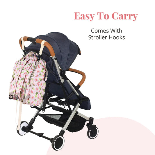 Polka Tots Multi-functional Diaper Bag-Backpack-With Stroller Hooks-Watermelon