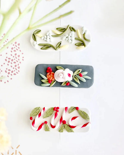Rattle & Co Multicolored Hair Clips-Such A Dandy Candy-Polymer Clay-Pack of 3-For Infants