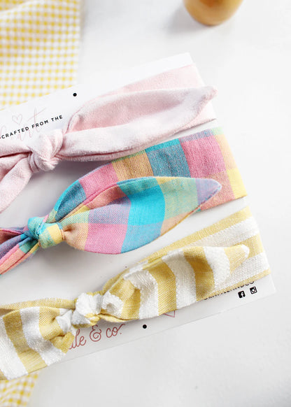 Rattle & Co Multicolored Headbands-Ice Cream Dreams-Cotton & Suede-Pack of 3-For Infants