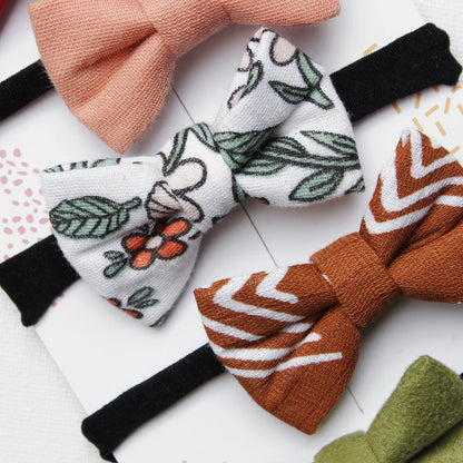 Rattle & Co Multicolored Headbands-Chestnuts Roasting-Cotton & Suede-Pack of 5-For Infants