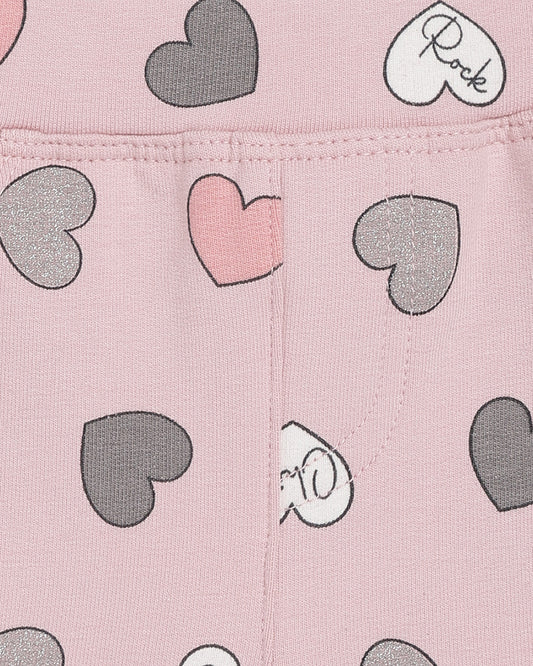 Chicco Medium Pink Legging-Printed-Cotton-For Infants