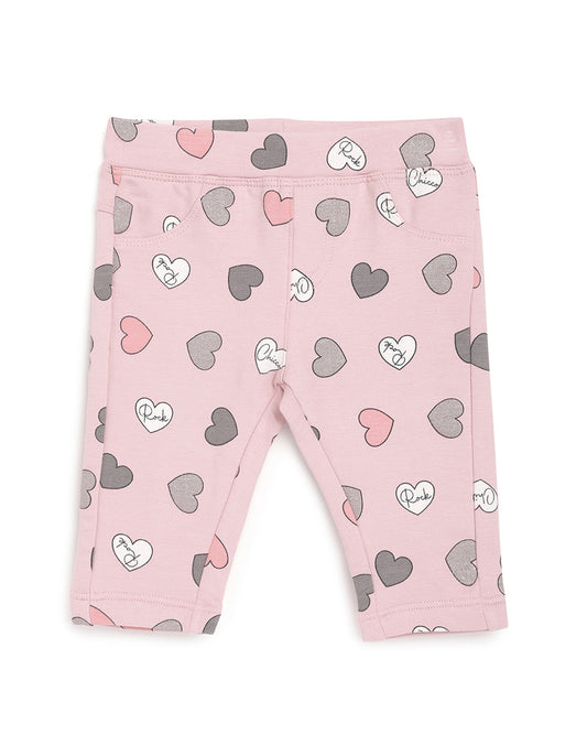 Chicco Medium Pink Legging-Printed-Cotton-For Infants