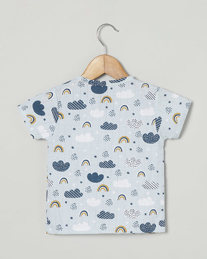 The Boo Boo Club Blue Coord Set-Cloud-Muslin-For Infants