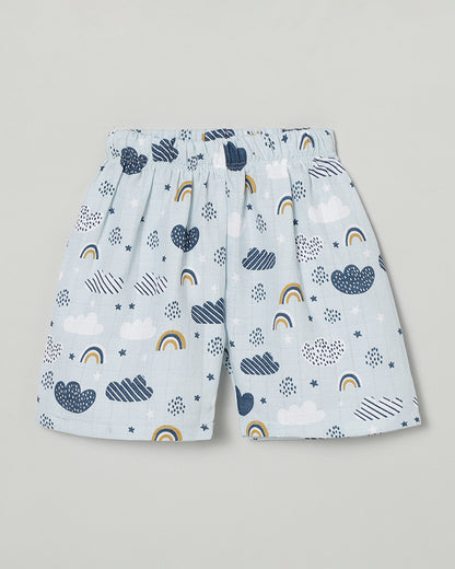 The Boo Boo Club Blue Coord Set-Cloud-Muslin-For Infants