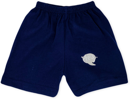 The Boo Boo Club Grey & Blue T-shirt & Shorts-Dino-Cotton-For Infants