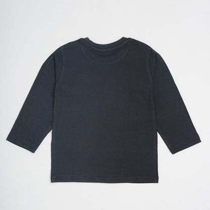 The Boo Boo Club Black T-shirt-Printed-Cotton-For Infants