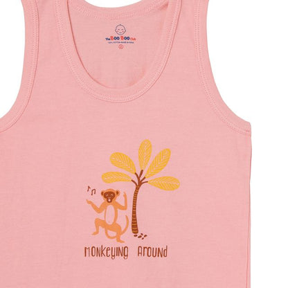 The Boo Boo Club Blue, Peach & Green Vest-Embroidered-Cotton-Pack of 3-For Infants