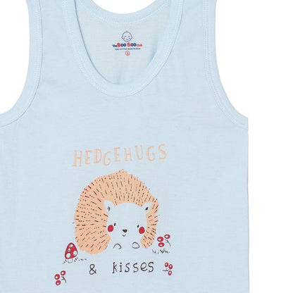 The Boo Boo Club Blue, Peach & Green Vest-Embroidered-Cotton-Pack of 3-For Infants