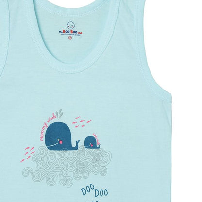 The Boo Boo Club Blue, Pink & Yellow Vest-Embroidered-Cotton-Pack of 3-For Infants