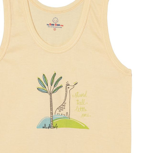 The Boo Boo Club Blue, Pink & Yellow Vest-Embroidered-Cotton-Pack of 3-For Infants