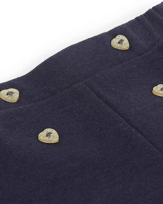 Chicco Navy Trouser-Solid-Cotton-For Infants