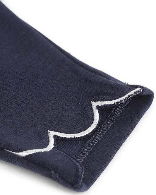 Chicco Navy Trouser-Solid-Cotton-For Infants