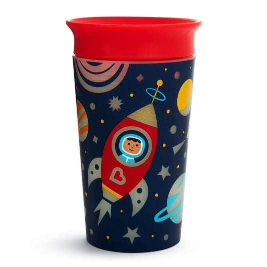 Munchkin Miracle 360 Degree Glow In The Dark Sippy Cup-Red-Auto Flow Stop-For Infants