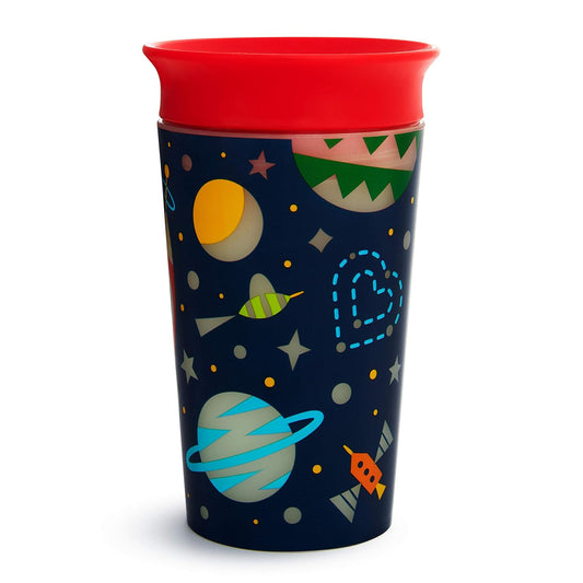 Munchkin Miracle 360 Degree Glow In The Dark Sippy Cup-Red-Auto Flow Stop-For Infants