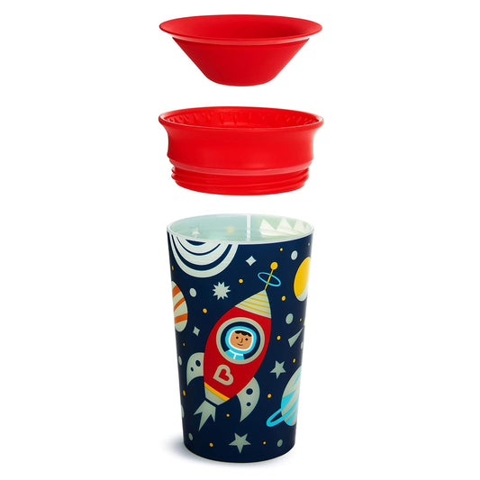 Munchkin Miracle 360 Degree Glow In The Dark Sippy Cup-Red-Auto Flow Stop-For Infants