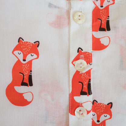 Mouse in the House White & Red Nightsuit-The Bushy Fox-Cotton-For Infants