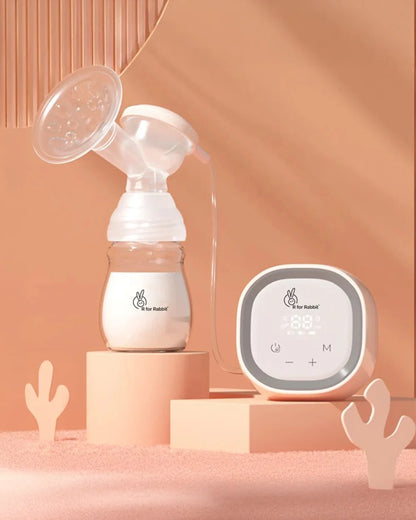 R for Rabbit First Feed Nova Electric Breast Pump-9 Level Suction & Massage-One Touch LED Screen-Milk Expression Pump