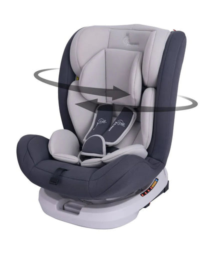 R for Rabbit Jack N Jill Grand ISOFIX Baby Car Seat-360 Degree Rotation-ECE R44/04 Certified-For 0 to 12Y (Upto 36 Kg)-Grey