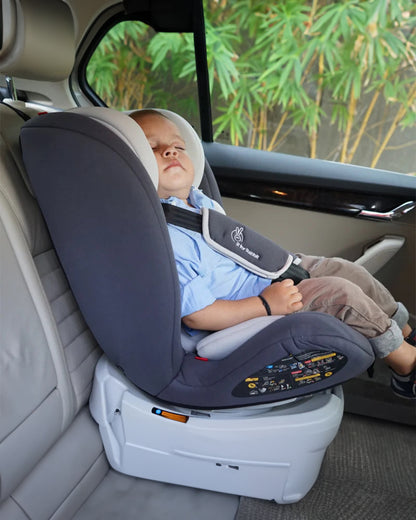 R for Rabbit Jack N Jill Grand ISOFIX Baby Car Seat-360 Degree Rotation-ECE R44/04 Certified-For 0 to 12Y (Upto 36 Kg)-Grey