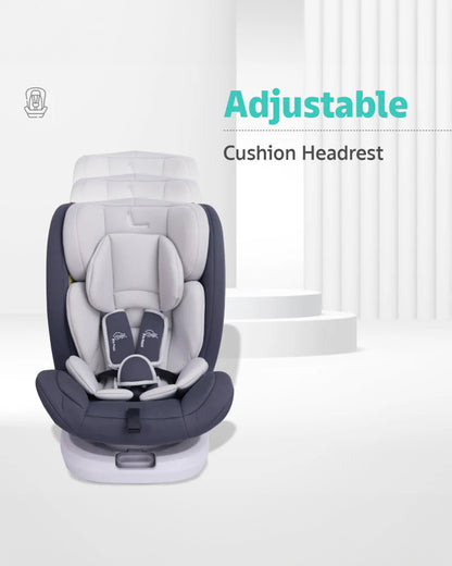 R for Rabbit Jack N Jill Grand ISOFIX Baby Car Seat-360 Degree Rotation-ECE R44/04 Certified-For 0 to 12Y (Upto 36 Kg)-Grey