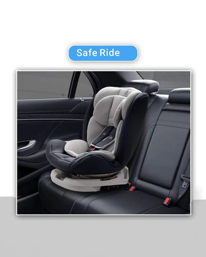 R for Rabbit Jack N Jill Grand ISOFIX Baby Car Seat-360 Degree Rotation-ECE R44/04 Certified-For 0 to 12Y (Upto 36 Kg)-Grey