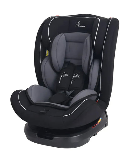 R for Rabbit Jack N Jill Grand ISOFIX Baby Car Seat-360 Degree Rotation-ECE R44/04 Certified-For 0 to 12Y (Upto 36 Kg)-Black Grey
