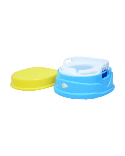R For Rabbit Ding Dong Convertible 4 in 1 Potty Training Seat-With Soft Cushion & Side Handles-Yellow Blue