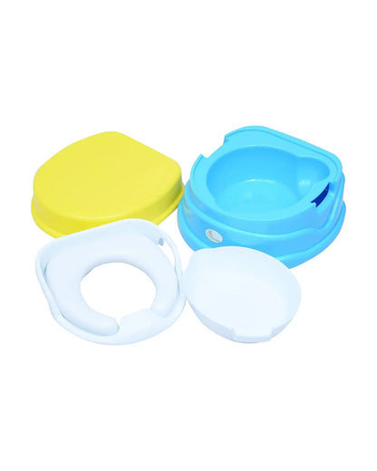R For Rabbit Ding Dong Convertible 4 in 1 Potty Training Seat-With Soft Cushion & Side Handles-Yellow Blue