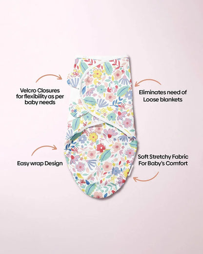Haus & Kinder Dreamsack Easy Wrap Swaddle-Ditsy Floral-Multicolor-100% Cotton-For Infants