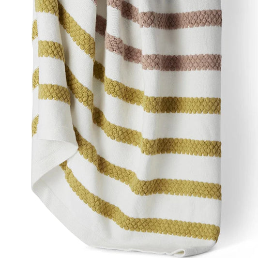 Haus & Kinder Spectrum Knitted All Season AC Blanket-100% Organic Cotton-Multicolor-For Infants