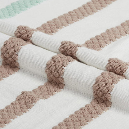 Haus & Kinder Spectrum Knitted All Season AC Blanket-100% Organic Cotton-Multicolor-For Infants