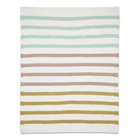 Haus & Kinder Spectrum Knitted All Season AC Blanket-100% Organic Cotton-Multicolor-For Infants